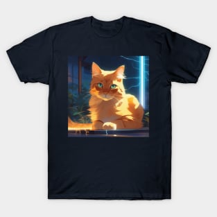 Elegant Electric Cat T-Shirt